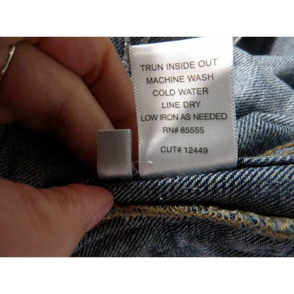 Pistola Small Denim Jean Jacket Firework Sequins Starburst 90s Y2K Art to Wear - Picture 12 of 16